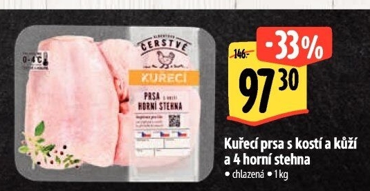 Kuřecí prsa s kostí a 4 stehna Albert
