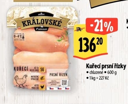 Kuřecí prsní řízky královské Premium Albert