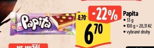 Tyčinka Papita Sölen