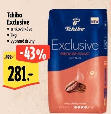 Zrnkové kávy Tchibo Exclusive