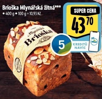 Brioška Mlynářská žitná Albert
