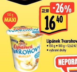 Dezert Lipánek tvarohový Madeta