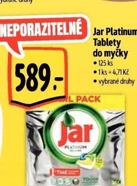 Kapsle do myčky Platinum Jar
