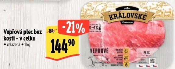 Královská vepřová plec bez kosti Premium Albert