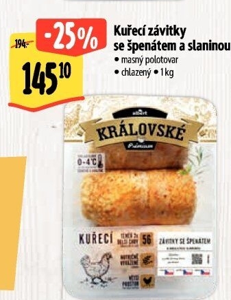 Kuřecí závitky královské Premium Albert