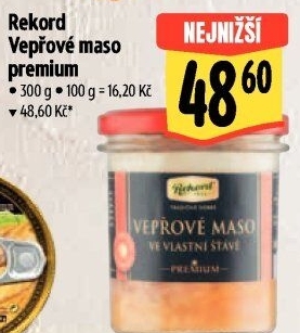 Maso vepřové ve vlastní šťávě Rekord Premium