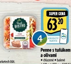 Penne s tuňákem a olivami Albert Fresh Bistro