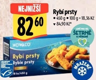 Rybí prsty předsmažené mražené Nowaco
