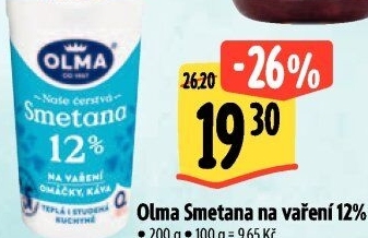 Smetana na vaření Olma 12%