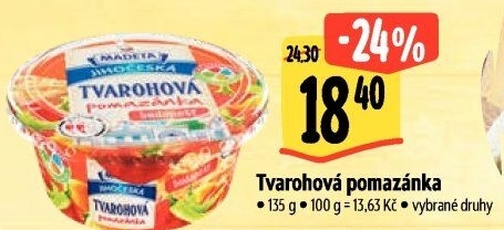 Tvarohová pomazánka Jihočeská Madeta