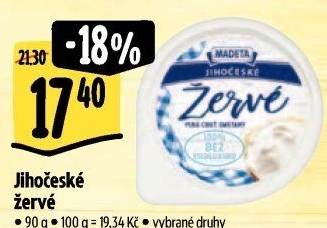 Žervé Jihočeské Madeta