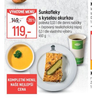 Šunkofleky s kyselou okurkou