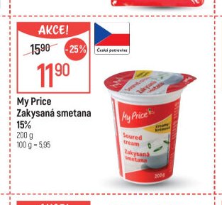 My Price Zakysaná smetana 15%