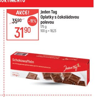 Jeden Tag Oplatky s čokoládovou polevou