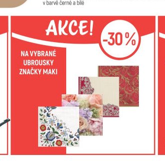 Na vybrané ubrousky značky Maki