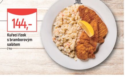 Kuřecí řízek s bramborovým salátem