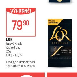L'OR kávové kapsle