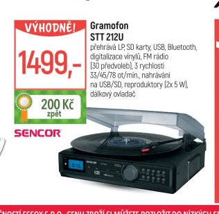 Gramofon STT 212U