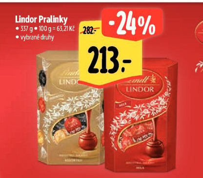 Bonboniéra Pralinky Lindor Lindt
