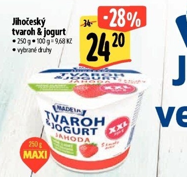 Dezert tvaroh s jogurtem jihočeský Madeta