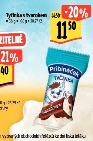 Dezert tyčinka Pribináček