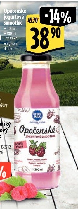 Jogurtové smoothie Opočenské Bohemilk