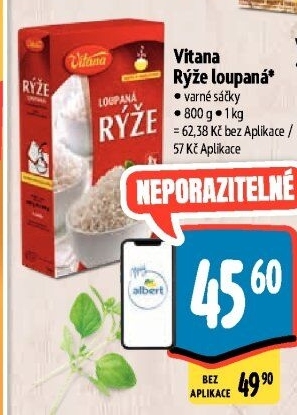 Rýže loupaná dlouhozrnná Vitana