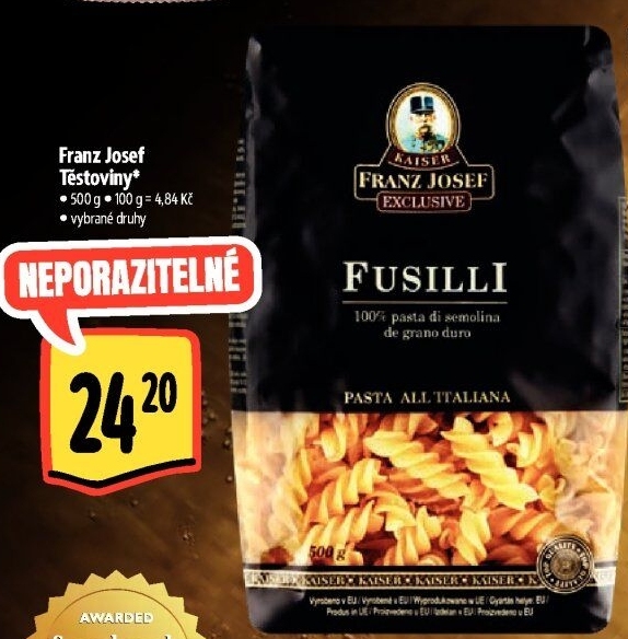 Těstoviny semolinové Exclusive Franz Josef Kaiser