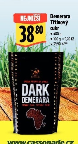 Třtinový cukr Dark Demerara Cassonade