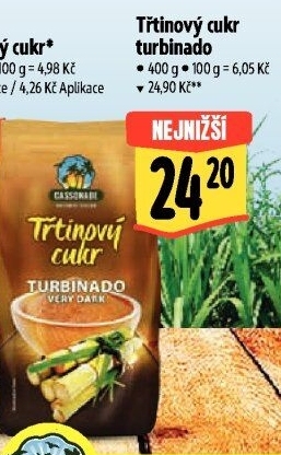 Třtinový cukr Turbinado Cassonade