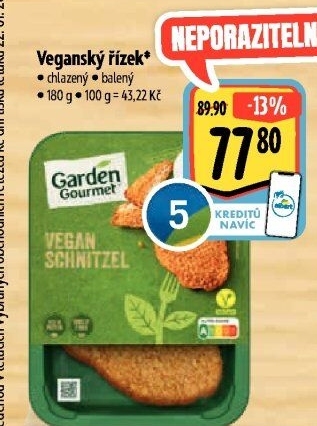 Veganský řízek Veggie Garden Gourmet