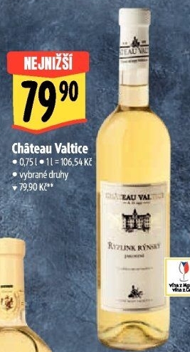 Vína Chateau Valtice