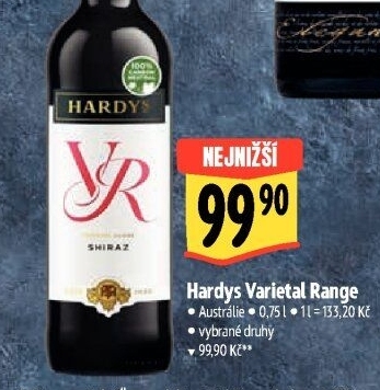 Vína Varietel Range Hardys