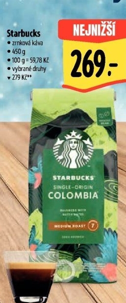 Zrnkové kávy Starbucks