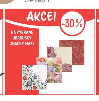Na vybrané ubrousky značky Maki