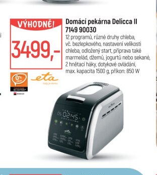 Domácí pekárna Delicca II 7149 90030