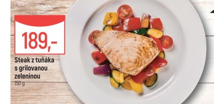 Steak z tuňáka s grilovanou zeleninou