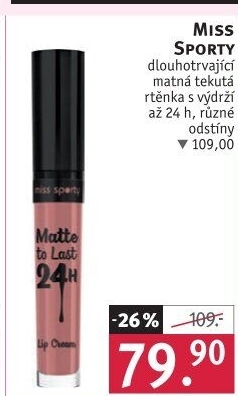Tekutá rtěnka Matte to Last 24H Miss Sporty
