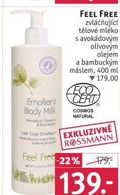 Tělové mléko Feel Free