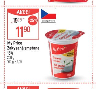 My Price Zakysaná smetana 15%