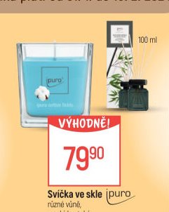 Svíčka ve skle puro