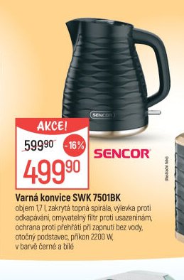 Varná konvice SWK 7501BK