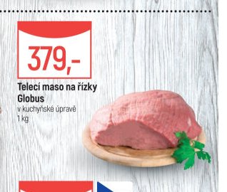 Telecí maso na řízky Globus