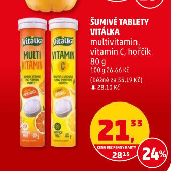 Doplněk stravy Šumivé tablety Vitálka