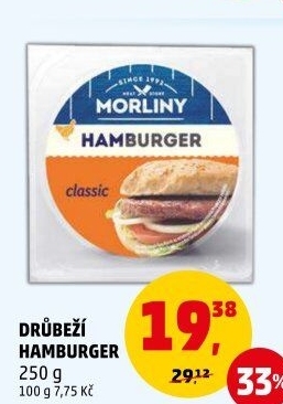 Drůbeží hamburger Morliny