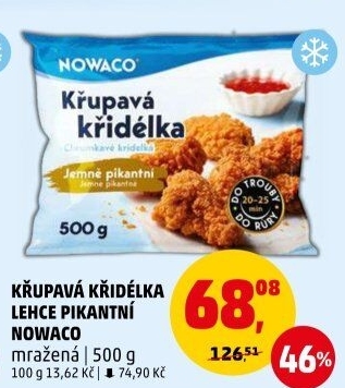 Křupavá křidélka mražená Nowaco