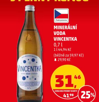 Minerální voda Vincentka