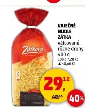 Polévkové nudle Zátkovy