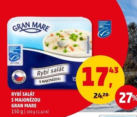 Rybí salát s majonézou Gran Mare