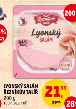 Salám lyonský Řezníkův talíř